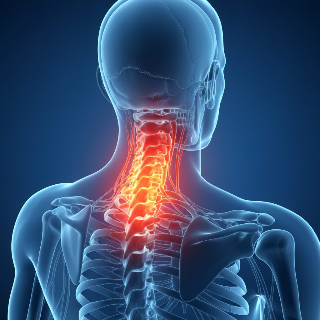 Neck pain illustration