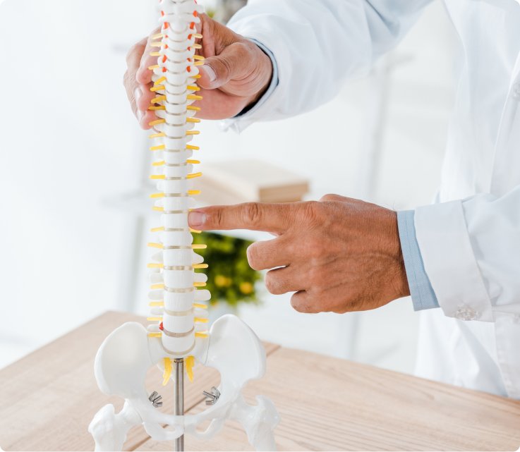 Chiropractic adjustment being performed at Iron Spine Medical