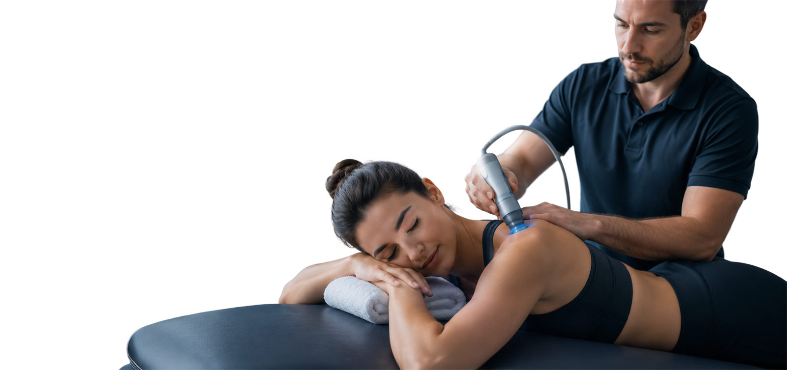 SoftWave Therapy being applied at Iron Spine Medical